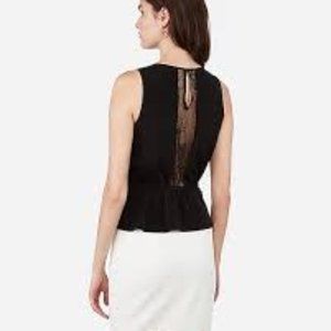 NWT Express Lace Inset Peplum Tank